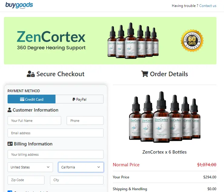 ZenCortex order